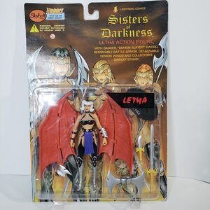 NEW Vintage 90s Sisters of Darkness Platinum Letha Action Figure Skybolt Toyz